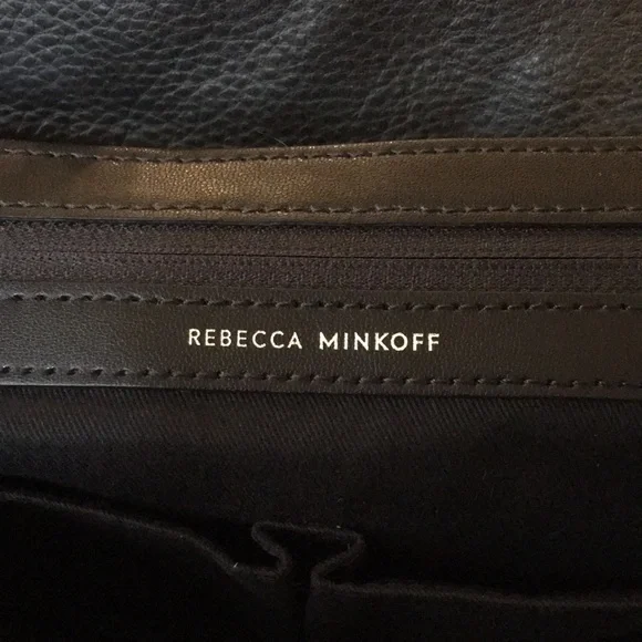 REBECCA MINKOFF | Large Black Leather Tote / Weekender Bag - Picture 16 of 16